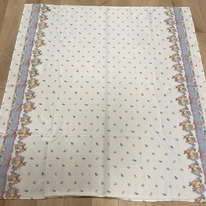 Vintage Fruit and Bows Printed Rectangular Tablecloth, approx 56” x 62.5”